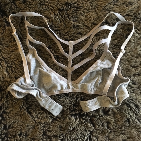 Gray Strappy Bralette - Picture 2 of 3